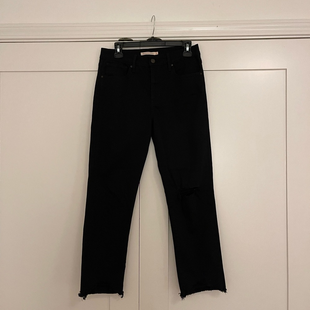 Levi’s High Rise Distressed Straight Jean